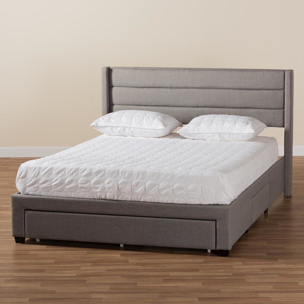 Dark Brown Finished Wood Queen Size 3-Drawer Storage Platform Bed. Picture 21