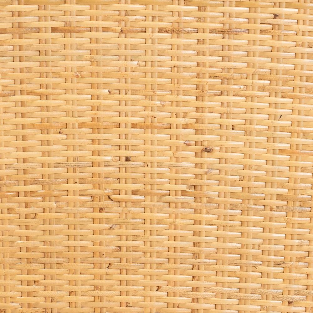 Bohemian Oak Brown Finished Mahogany Wood and Natural Rattan Dining Chair. Picture 17