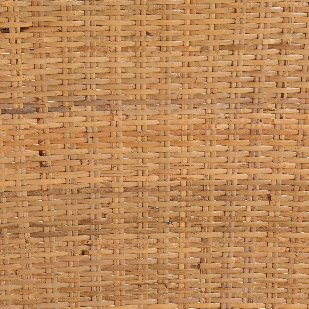Monaco Modern Bohemian Natural Rattan and Mahogany Wood Counter Stool. Picture 17