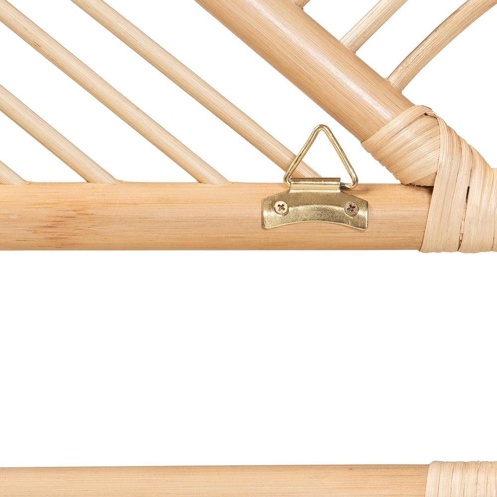 Bohemian Natural Brown Rattan Queen Size Standalone Headboard. Picture 11