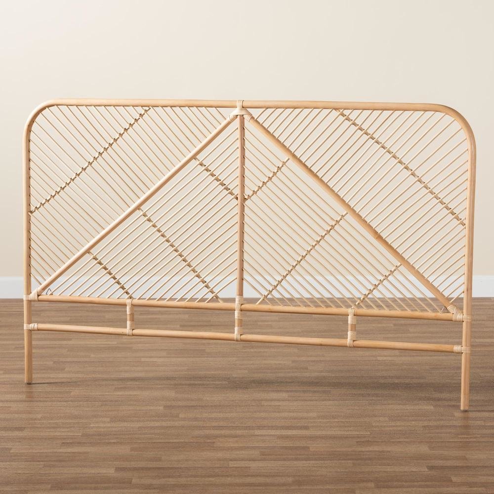 Bohemian Natural Brown Rattan Queen Size Standalone Headboard. Picture 13
