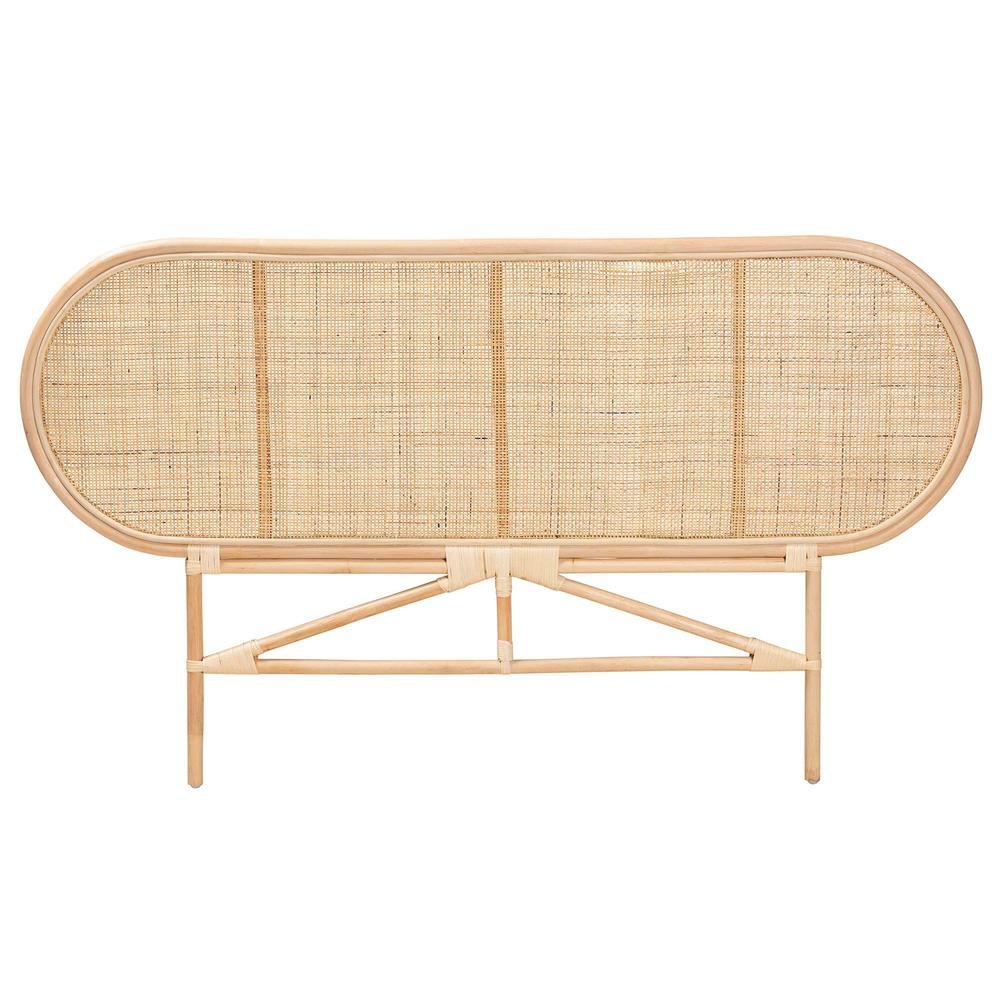 Bohemian Natural Brown Rattan Queen Size Standalone Headboard. Picture 10