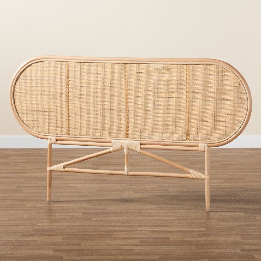 Bohemian Natural Brown Rattan Queen Size Standalone Headboard. Picture 15