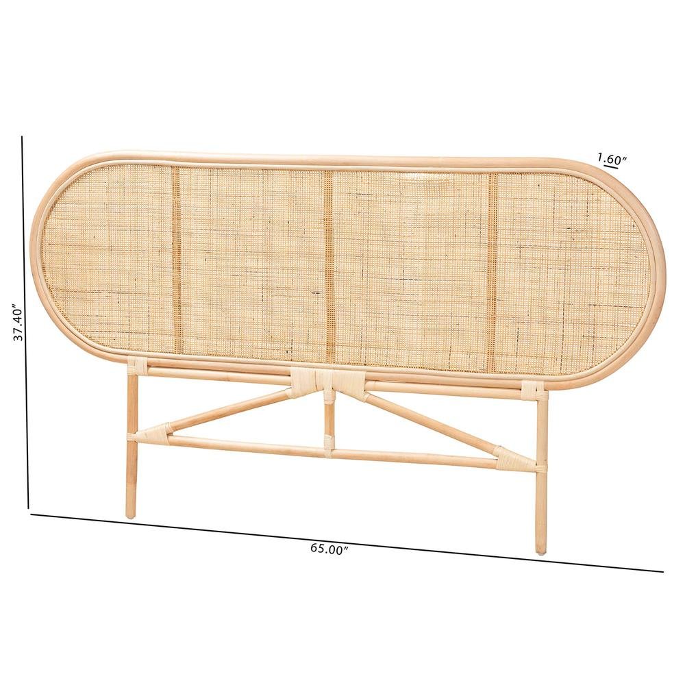 Bohemian Natural Brown Rattan Queen Size Standalone Headboard. Picture 16