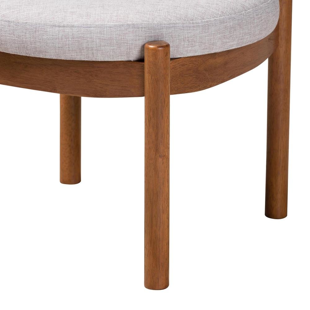 Walnut Brown Finished Wood Ottoman Footstool. Picture 11