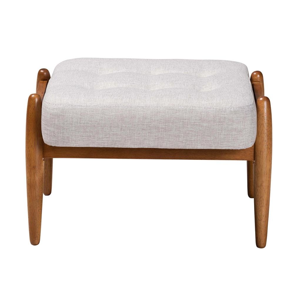 Walnut Brown Finished Wood Ottoman Footstool. Picture 10