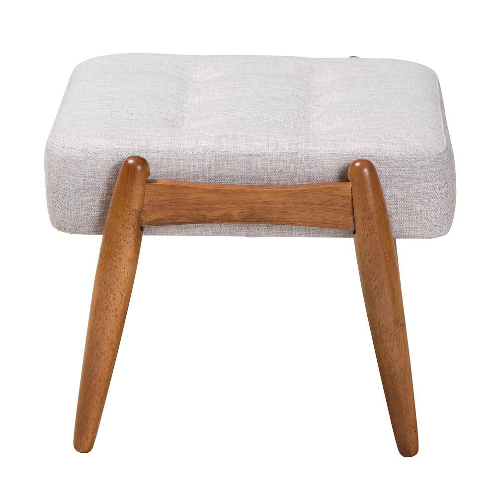 Walnut Brown Finished Wood Ottoman Footstool. Picture 11