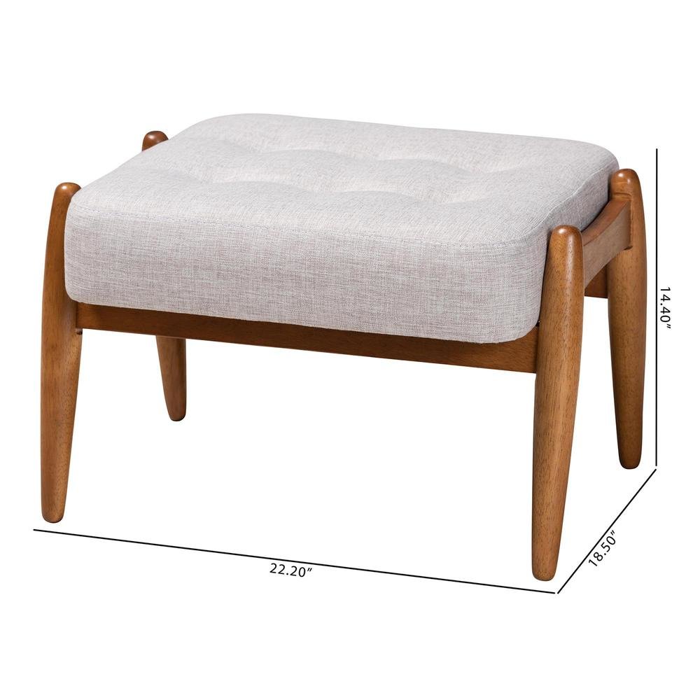 Walnut Brown Finished Wood Ottoman Footstool. Picture 16