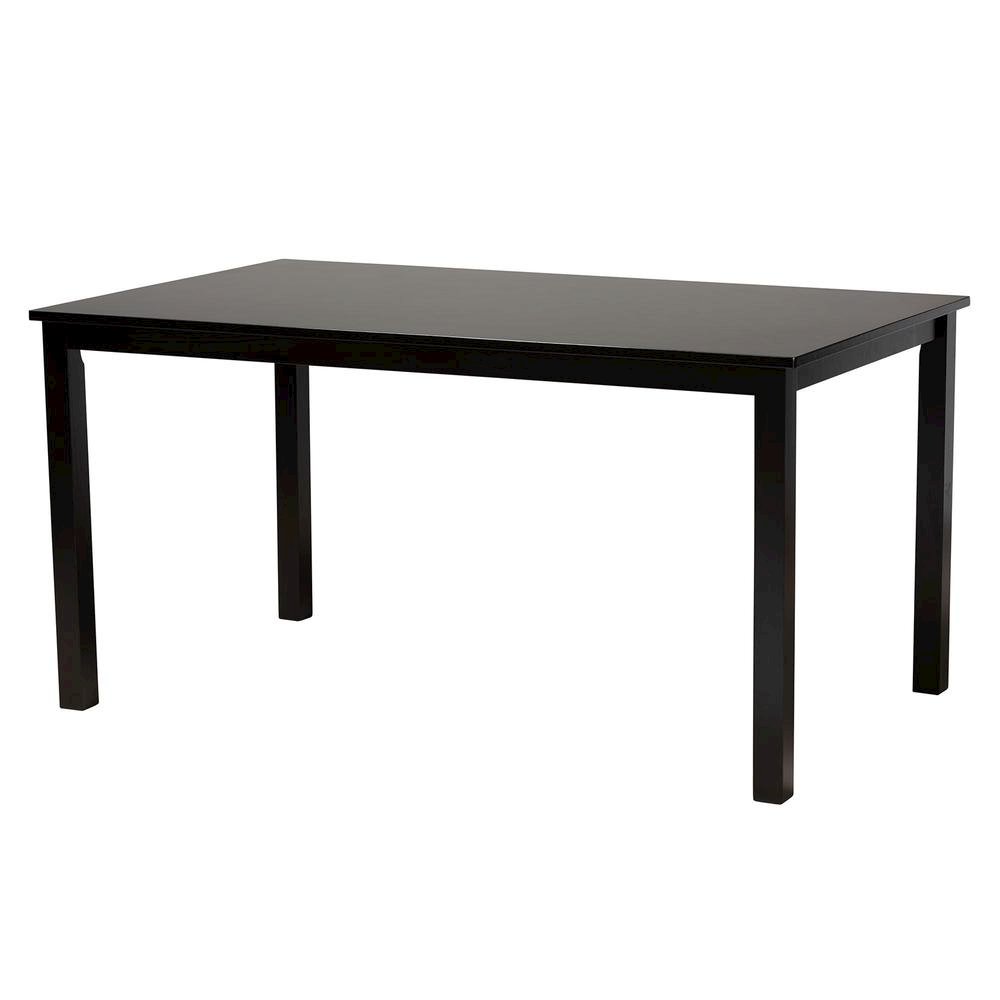 Olympia Modern Beige Fabric and Espresso Brown Finished Wood 6-Piece Dining Set. Picture 16