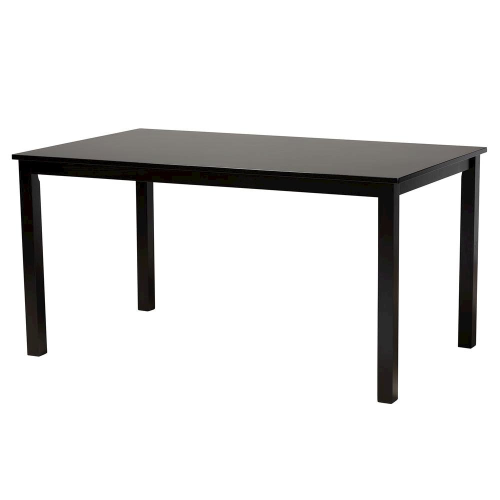 Genesis Modern Beige Fabric and Dark Brown Finished Wood 7-Piece Dining Set. Picture 13