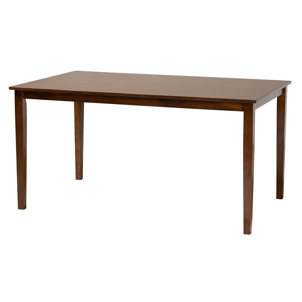 Genesis Modern Grey Fabric and Walnut Brown Finished Wood 7-Piece Dining Set. Picture 13