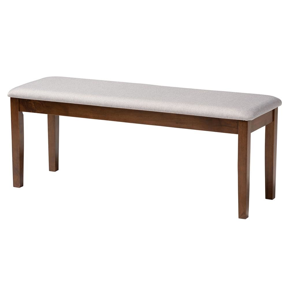 Genesis Modern Grey Fabric and Walnut Brown Finished Wood 6-Piece Dining Set. Picture 14