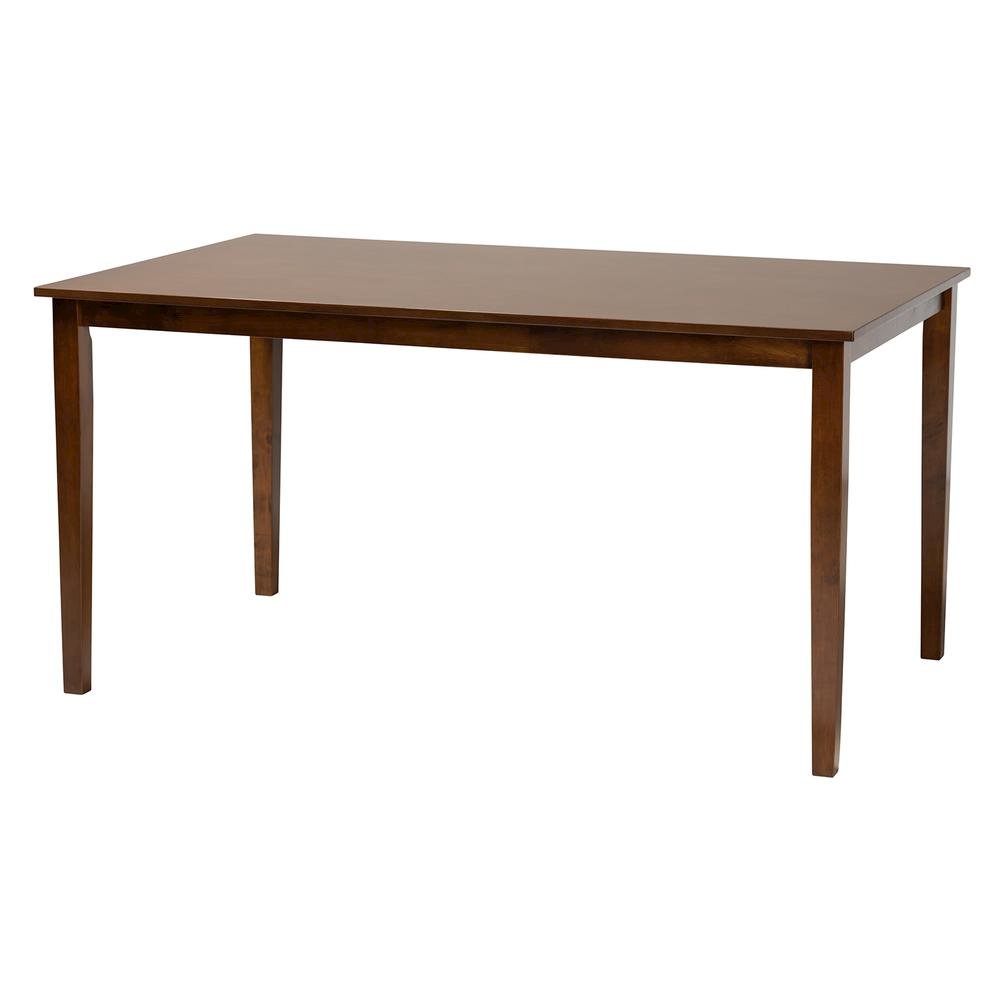 Genesis Modern Grey Fabric and Walnut Brown Finished Wood 6-Piece Dining Set. Picture 15