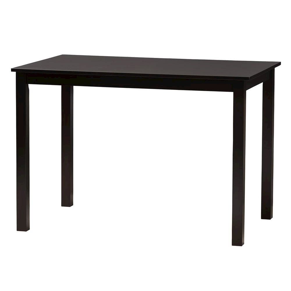 Beige Fabric and Espresso Brown Finished Wood 5-Piece Dining Set. Picture 13