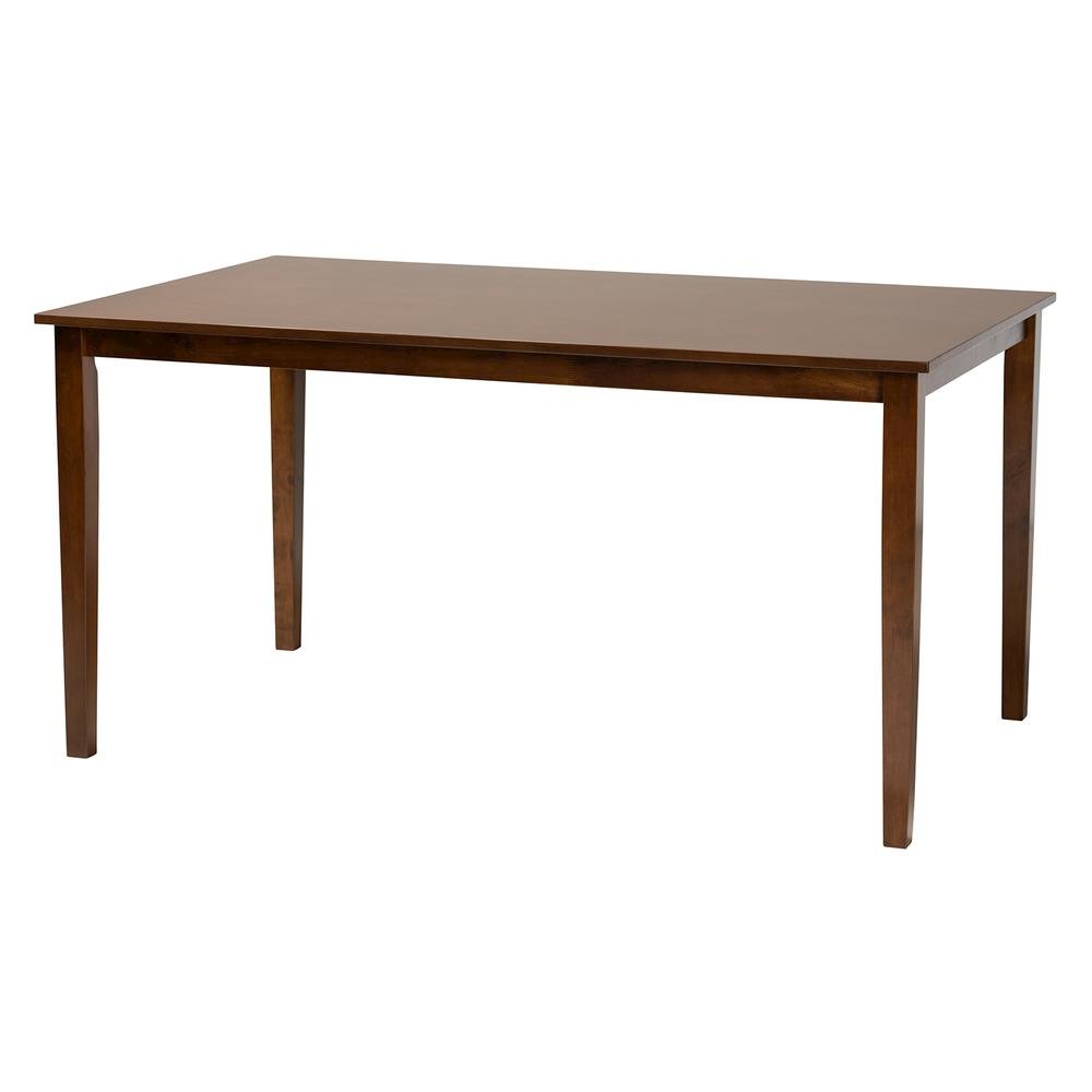 Abigail Modern Grey Fabric and Walnut Brown Finished Wood 7-Piece Dining Set. Picture 13