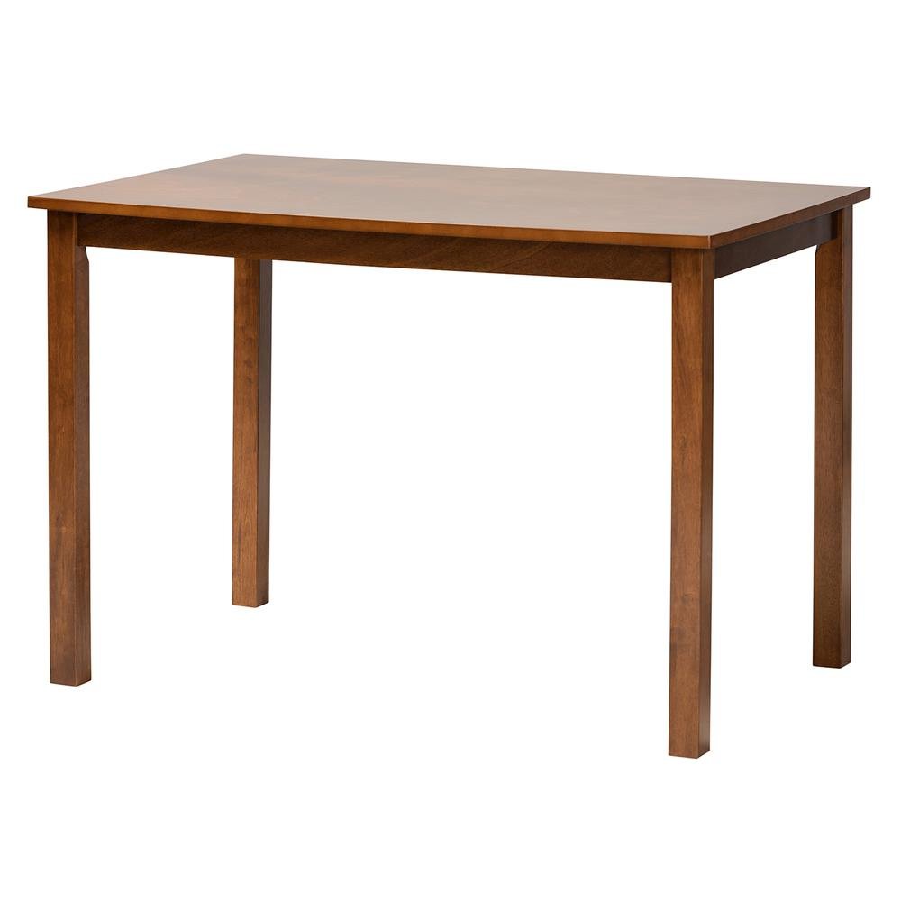 Abigail Modern Grey Fabric and Walnut Brown Finished Wood 5-Piece Dining Set. Picture 13