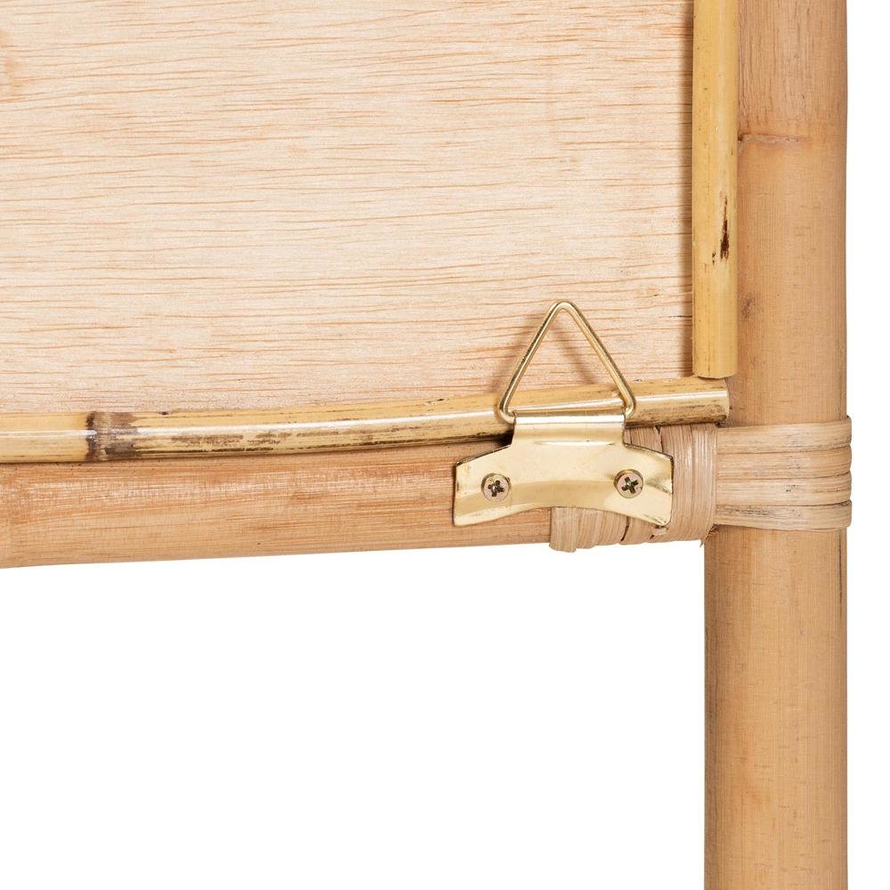 Bohemian Natural Brown Rattan Queen Size Standalone Headboard. Picture 12