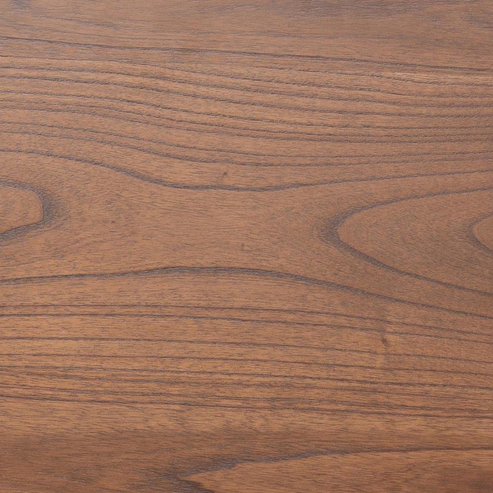 Salvatore Mid-Century Modern Walnut Brown Finished Wood Queen Size Platform Bed. Picture 16