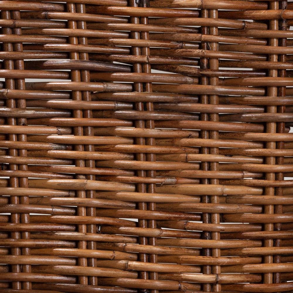 Bohemian Natural Brown Finished Teak Wood and Rattan 2-Piece Dining Chair Set. Picture 15