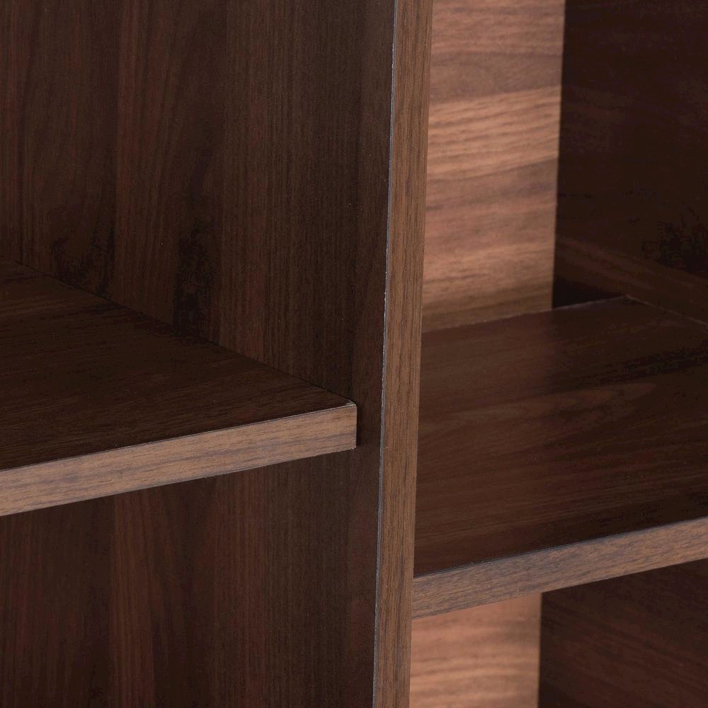 Baxton Studio Paricia Mid-Century Modern Walnut Brown Finished Wood Shoe Cabinet. Picture 17
