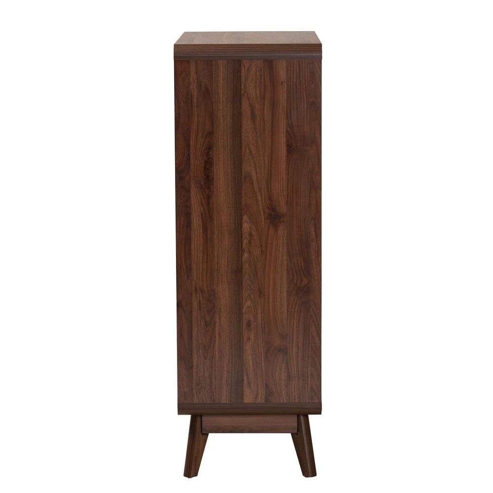 Transitional Walnut Brown Finished Wood 5-Drawer Storage Chest. Picture 14