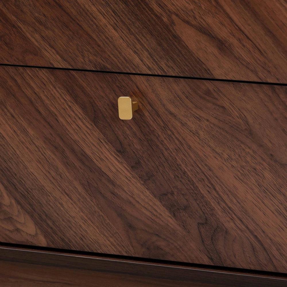 Transitional Walnut Brown Finished Wood 6-Drawer Dresser. Picture 15