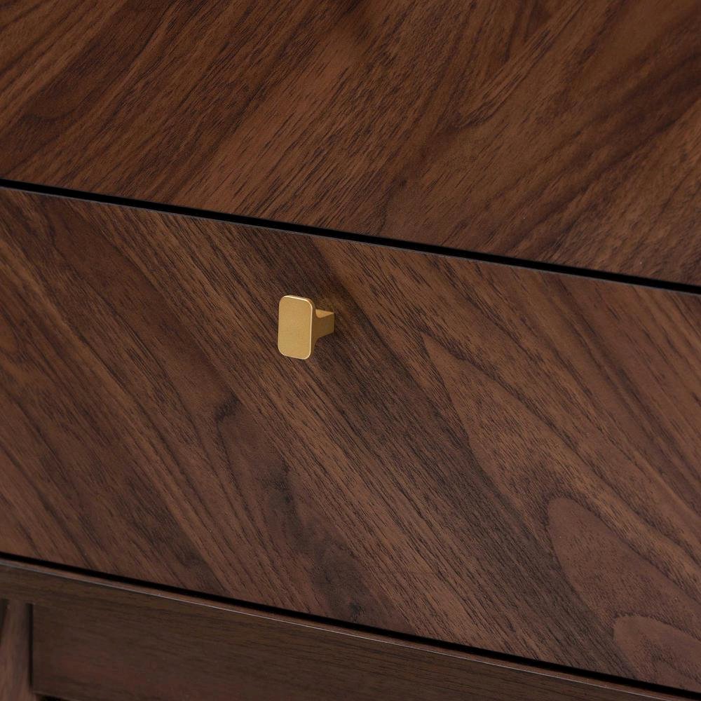 Markell Mid-Century Transitional Walnut Brown Finished Wood 2-Drawer Nightstand. Picture 15