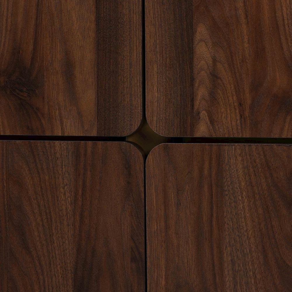 Transitional Walnut Brown Finished Wood Shoe Cabinet. Picture 16
