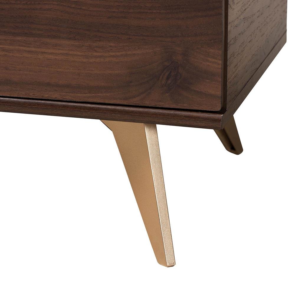 Transitional Walnut Brown Finished Wood Shoe Cabinet. Picture 17