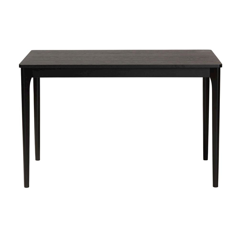 Baxton Studio Sherwin Mid-Century Modern Black Finished Wood Dining Table. Picture 11