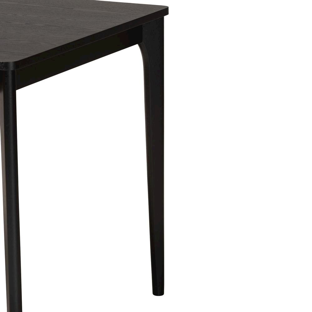 Baxton Studio Sherwin Mid-Century Modern Black Finished Wood Dining Table. Picture 13