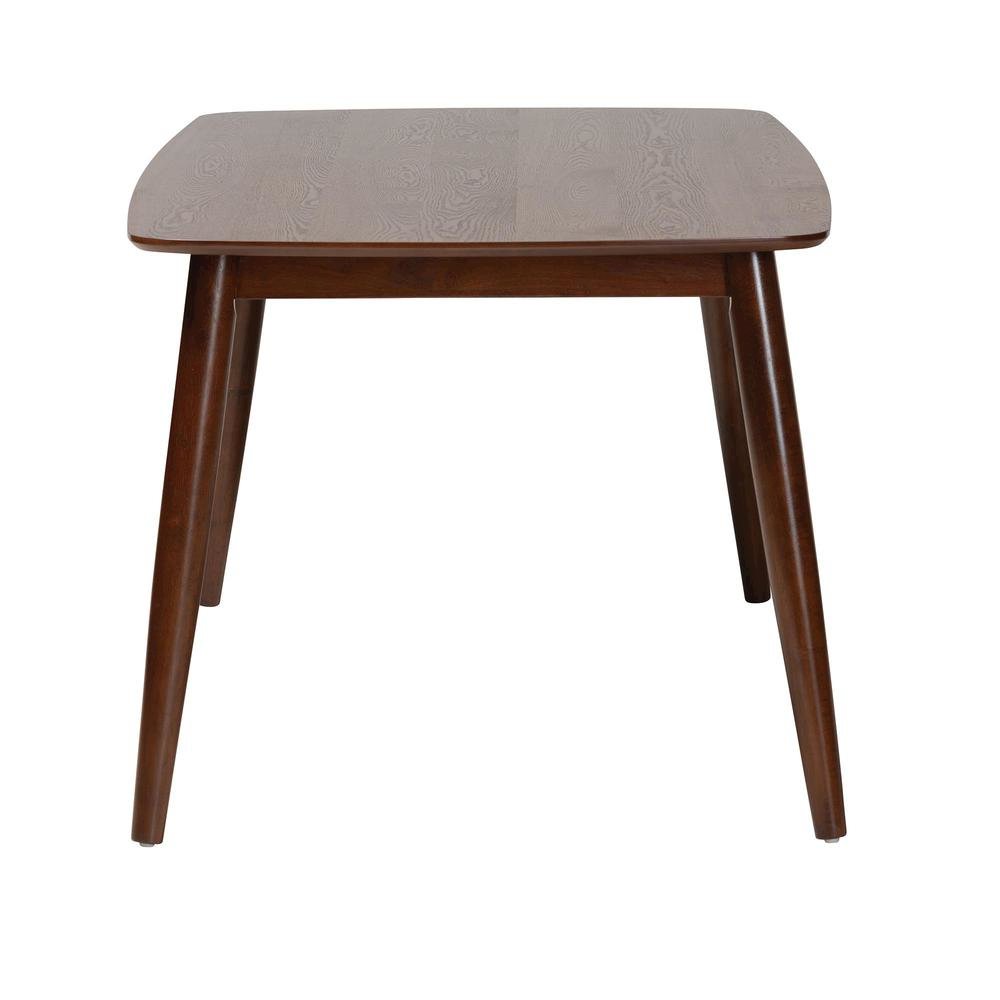 Baxton Studio Flora Mid-Century Modern Walnut Brown Finished Wood Dining Table. Picture 12