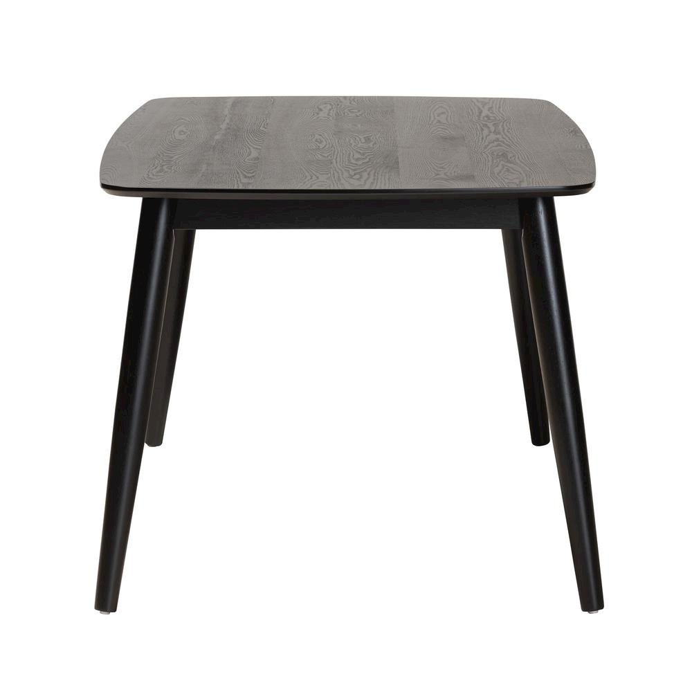Baxton Studio Flora Mid-Century Modern Black Finished Wood Dining Table. Picture 12