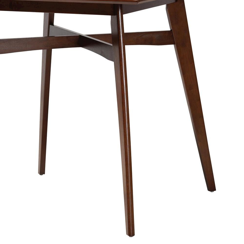Leena Mid-Century Modern Walnut Brown Finished Wood Counter Height Pub Table. Picture 11