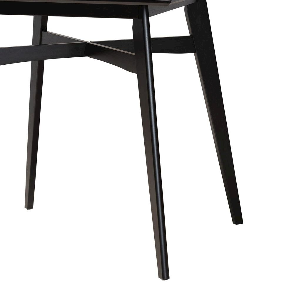 Leena Mid-Century Modern Black Finished Wood Counter Height Pub Table. Picture 11
