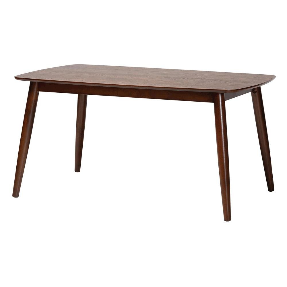 Grey Fabric and Walnut Brown Finished Wood 7-Piece Dining Set. Picture 13