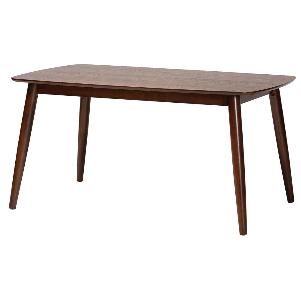 Grey Fabric and Walnut Brown Finished Wood 7-Piece Dining Set. Picture 13