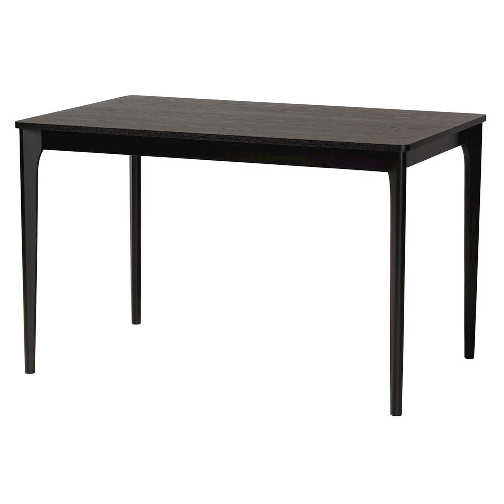 Cream Fabric and Black Finished Wood 5-Piece Dining Set. Picture 13