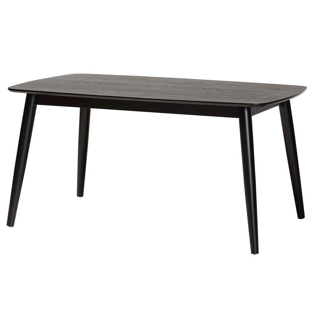 Cream Fabric and Black Finished Wood 7-Piece Dining Set. Picture 13