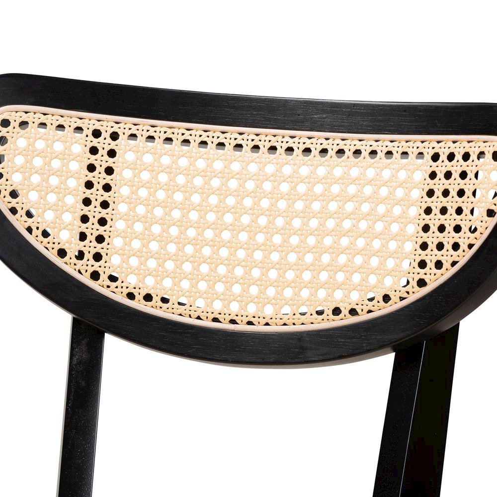 Cream Fabric and Black Finished Wood 5-Piece Dining Set. Picture 15