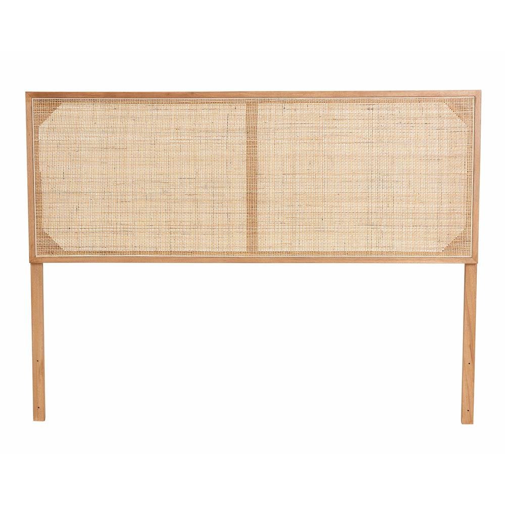 Bohemian Natural Brown Finished Bayur Wood and Rattan Queen Size Headboard. Picture 10