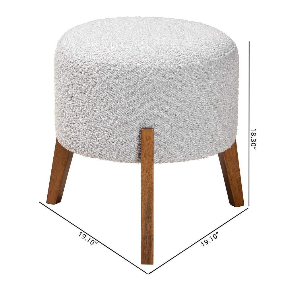 Walnut Brown Finished Wood Ottoman Footstool. Picture 16