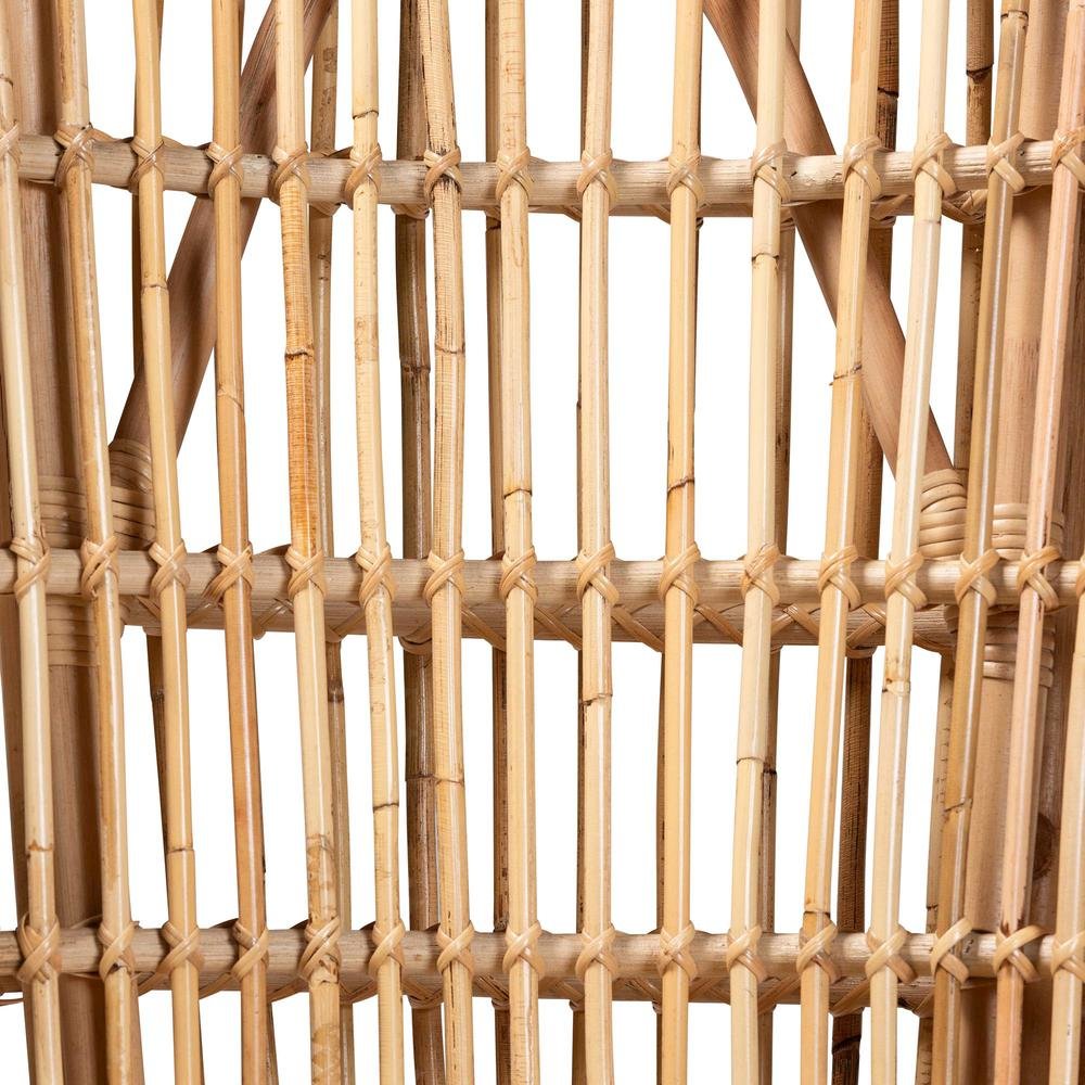 bali & pari Nagoya Modern Bohemian Natural Rattan Tall Lounge Chair. Picture 17
