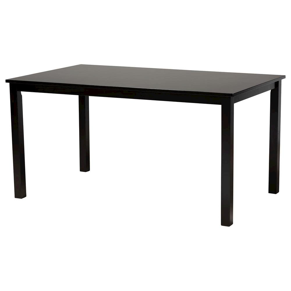 Estera Mid-Century Modern Dark Brown Finished Wood and Rattan 7-Piece Dining Set. Picture 13