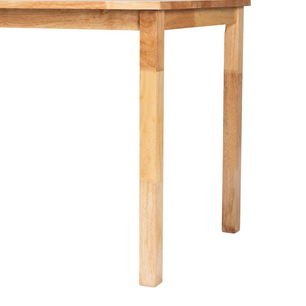 Baxton Studio Eveline Modern Natural Brown Finished Wood 43-Inch Dining Table. Picture 13