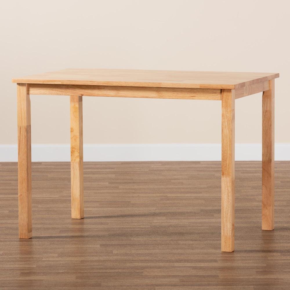 Baxton Studio Eveline Modern Natural Brown Finished Wood 43-Inch Dining Table. Picture 17