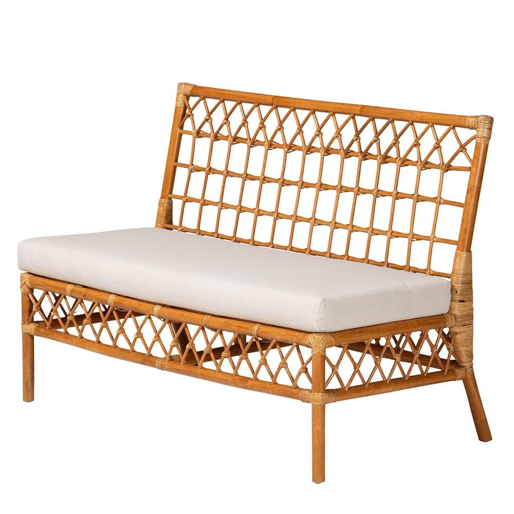 Bohemian Honey Rattan 3-Piece Dining Nook Banquette Set. Picture 11