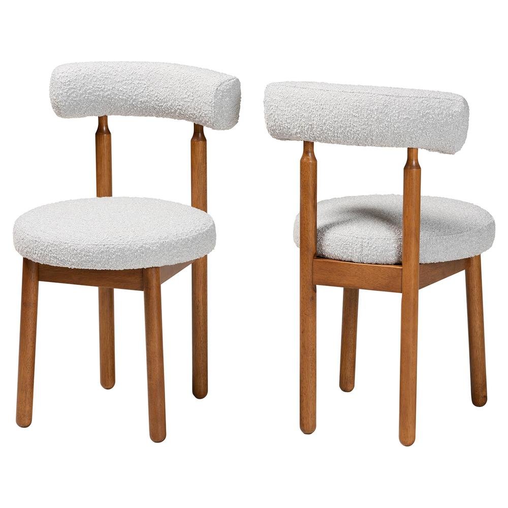 Walnut Brown Finished Wood 2-Piece Dining Chair Set. Picture 10