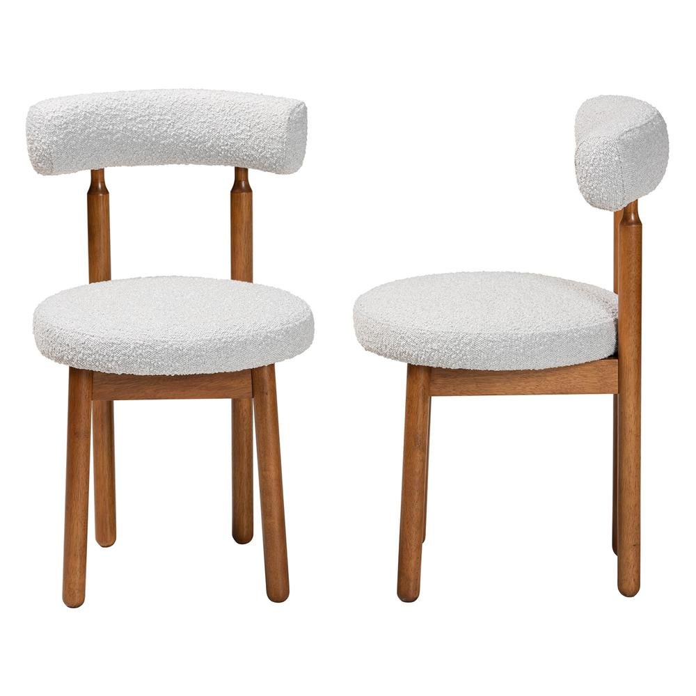Walnut Brown Finished Wood 2-Piece Dining Chair Set. Picture 12