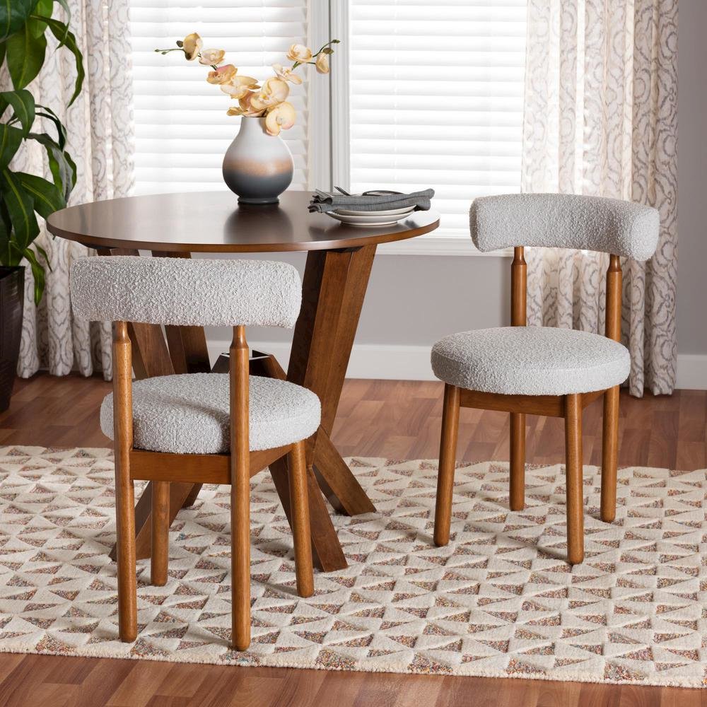 Walnut Brown Finished Wood 2-Piece Dining Chair Set. Picture 16